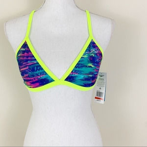 SPEEDO NWT Florescent Yellow Cross Back Swim Top